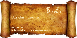 Binder Laura névjegykártya